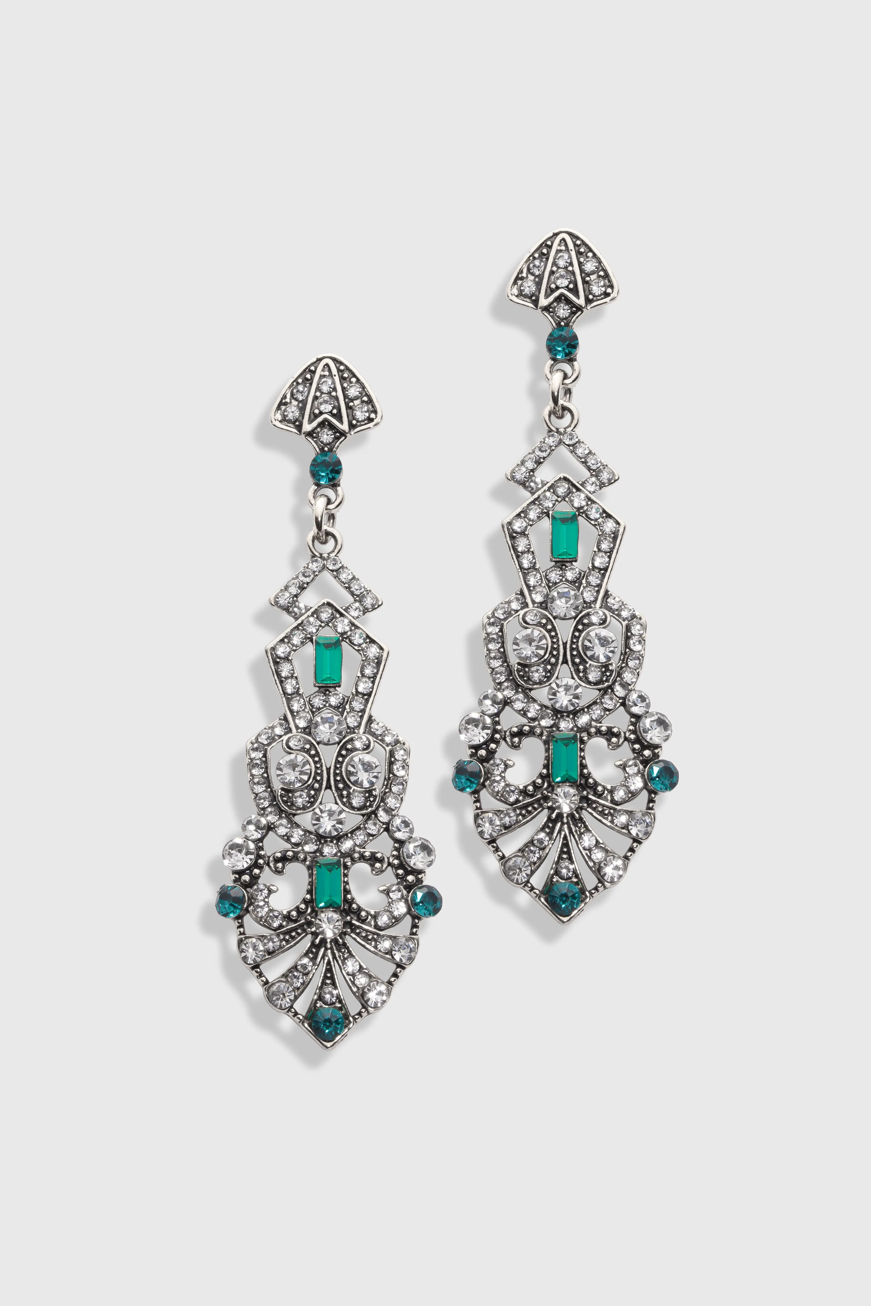 Antique Vintage Crystal Studded Earrings