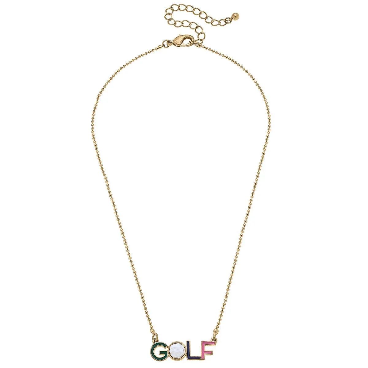 GOLF Enamel Pendant Necklace